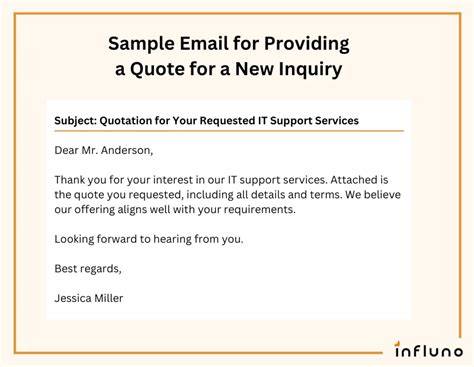 sending a quote to a client email