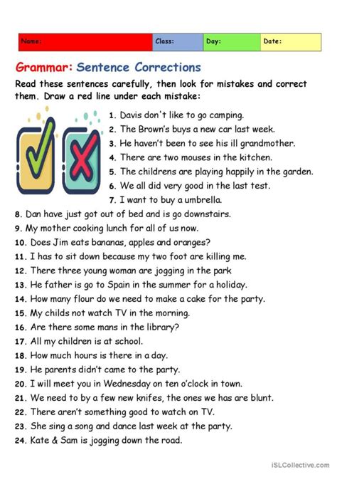 sentence correction questions and answers with explanation