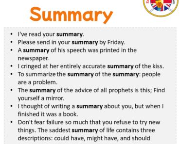 sentence for summarize