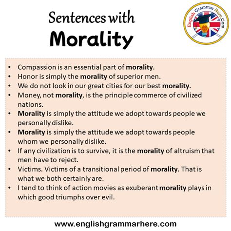 sentence with morality in them