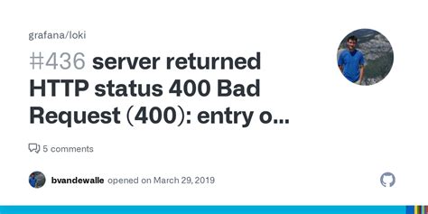 server returned http status 400 bad request out of order sample