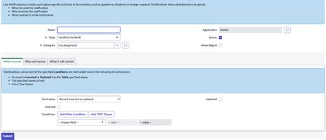 servicenow change email notifications