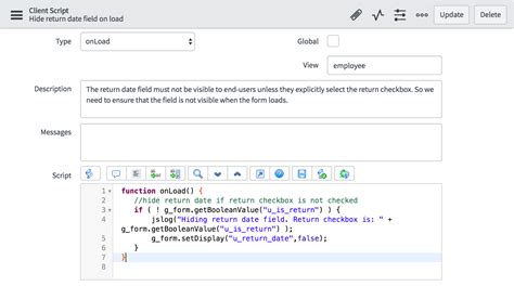 servicenow code examples