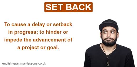 set back meaning in english with example