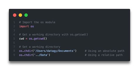 set directory in python script