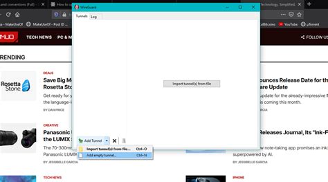 setting up wireguard client windows