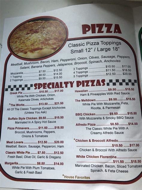 seven lakes pizza kitchen menu