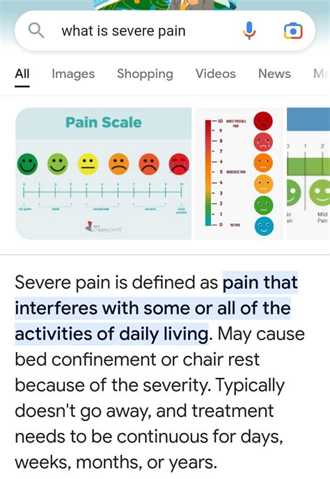 severe pain in tagalog