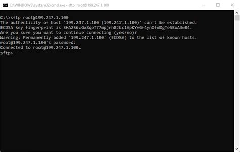 sftp command line windows batch file
