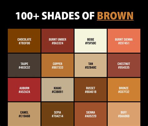 shades of brown code
