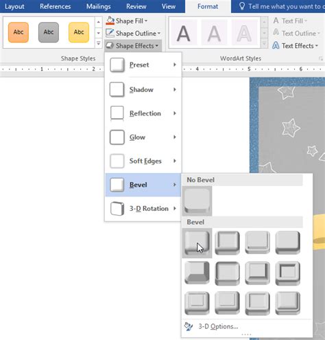 shape style in word
