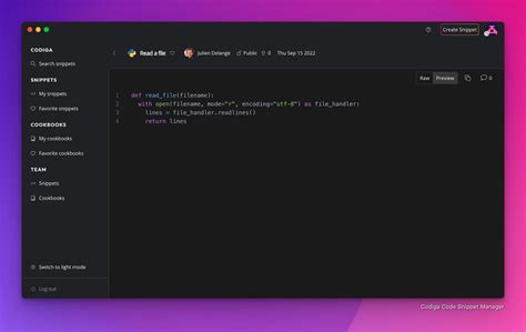 share code snippets