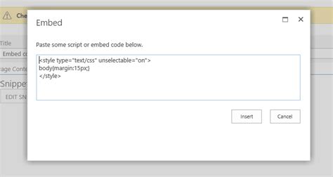 sharepoint embed code examples