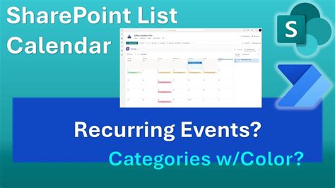 sharepoint events list recurring