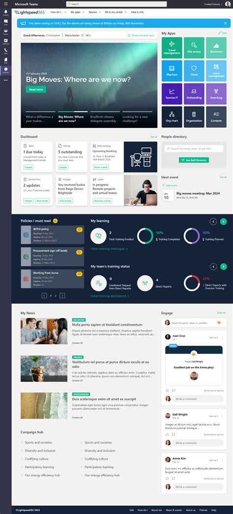 sharepoint examples intranet