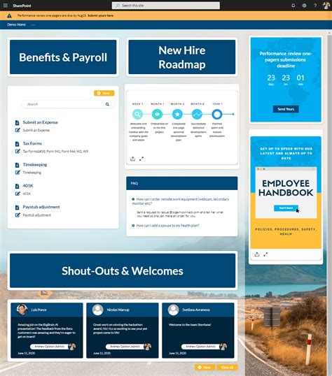 sharepoint hr intranet examples