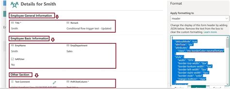 sharepoint json formatting examples
