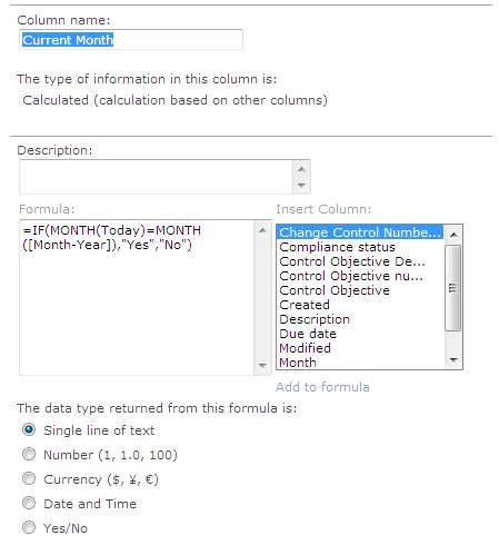 sharepoint list filter current month