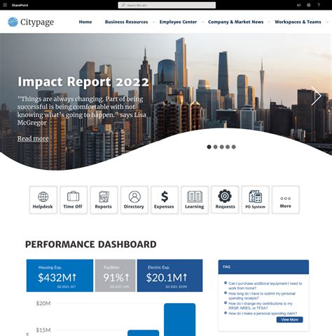 sharepoint modern page design examples