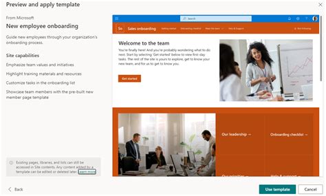 sharepoint onboarding site examples