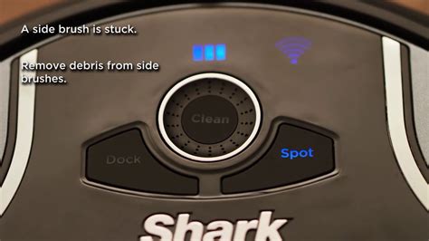 shark robot vacuum error code lights