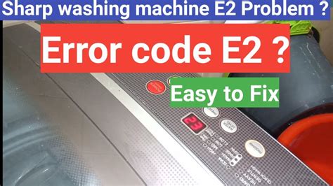 sharp automatic washing machine error codes