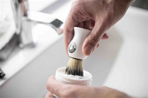 shaving cream and brush