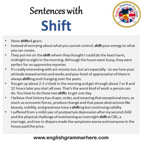 shifted meaning in english with example