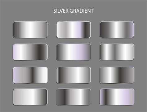 shiny silver gradient color code