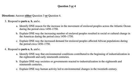 short answer questions ap world history examples