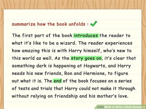 short book summary examples for students