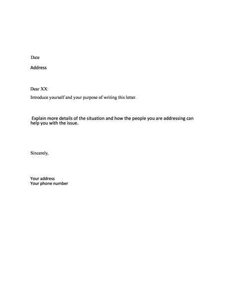 short business letter example for students