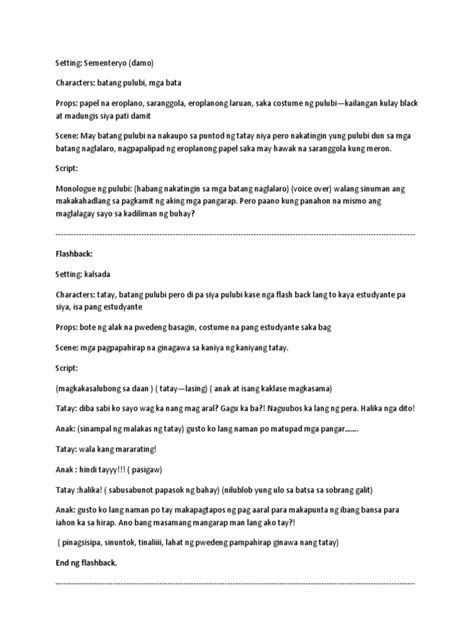 short commercial script example tagalog