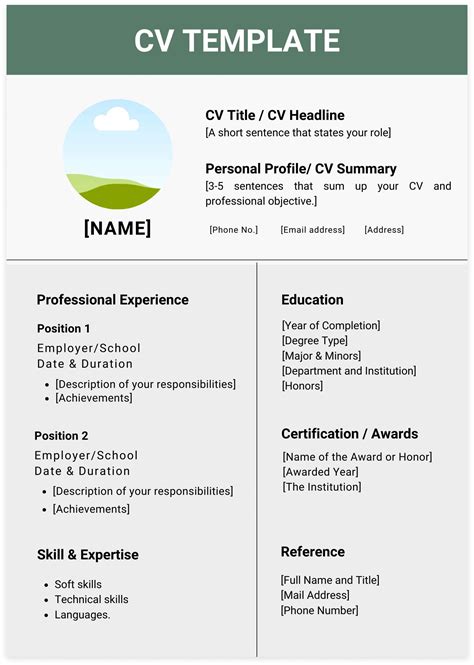 short cv meaning