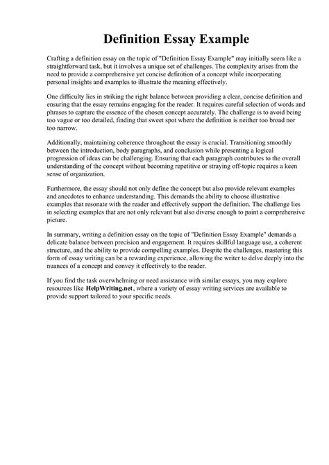 short definition essay examples