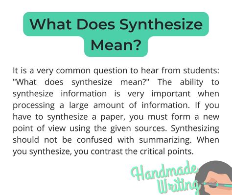short definition of synthesize