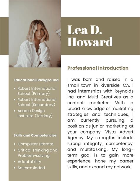 short description about yourself sample for job interview for experienced