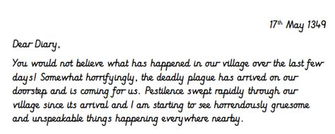 short diary entry examples ks2