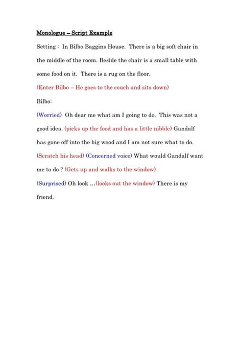 short example of monologue script tagalog