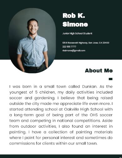 short introduction about yourself example in school