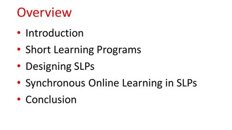 short learning program meaning