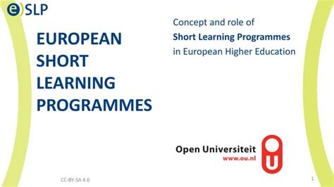 short learning programmes meaning