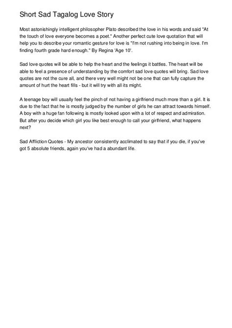 short love story examples tagalog