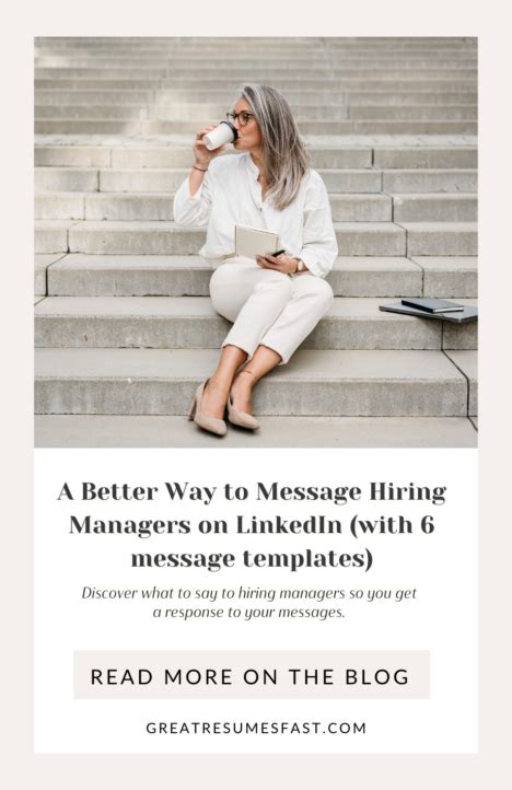 short message to hiring manager example linkedin