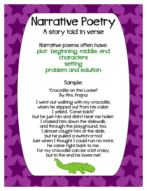 short narrative poem examples for students