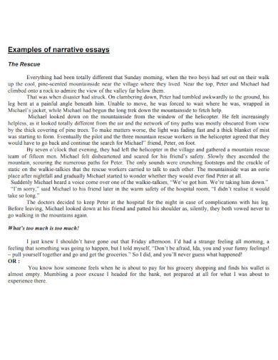 short narrative story examples pdf