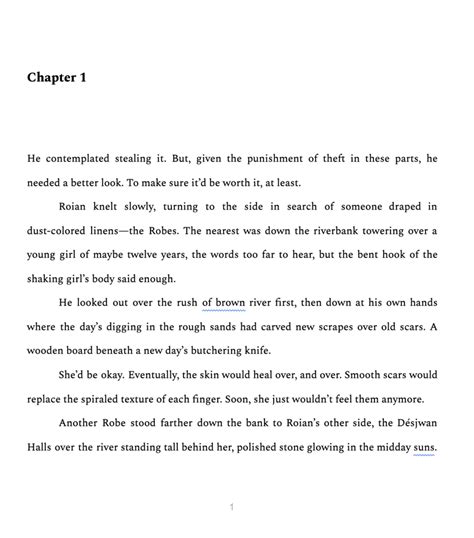 short novel examples for students