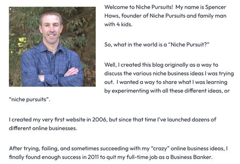 short professional bio examples for website