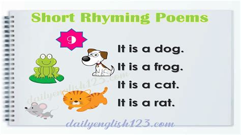 short rhyme examples