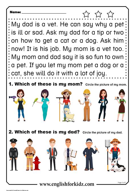 short stories in english for students with questions